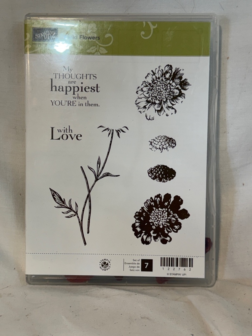 Stampin Up Stamp Set Field Flowers Set of 7 Card Making Scrapbooking